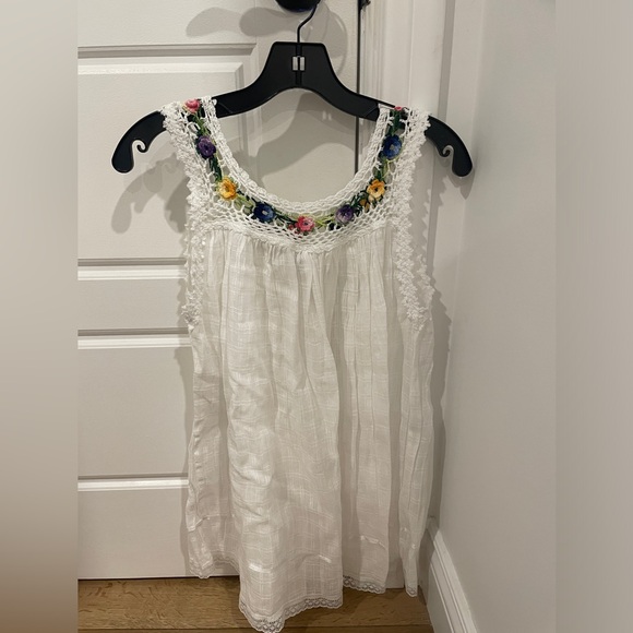 Nantu tamia traditional Inca style gauze crochet top one size - Picture 7 of 9